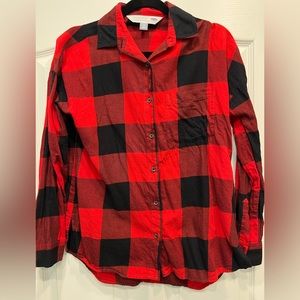 Boyfriend Style Plaid Shirt